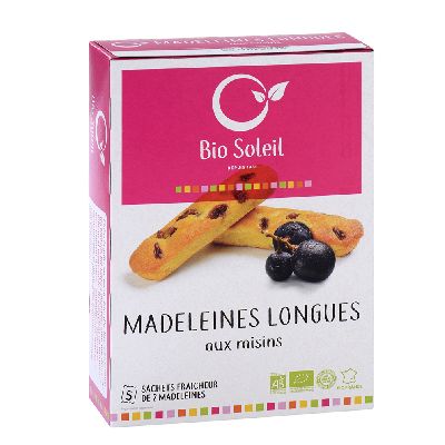 Madeleines Longues Raisins 165g Alpes Biscuits