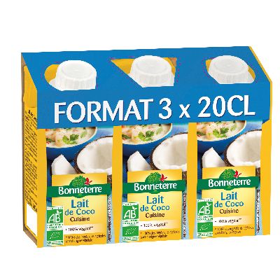 Lait Coco Cuisine 3 X20 Cl D'italie