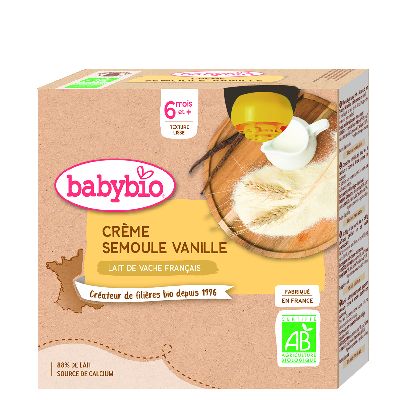 Gourde Creme Semoule Vanille 4x85 G