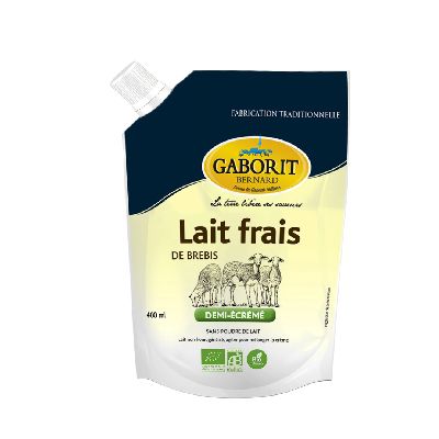 Lait Brebis Frais Demi Ecreme 400 Ml Gaborit